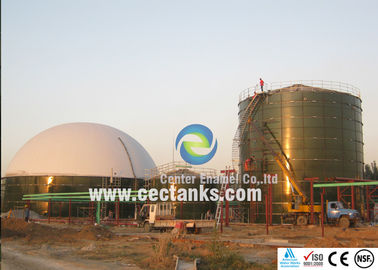 Резервуар для хранения биогаза GLS для анаэробной обработки с двойной мембраной или эмалированной крышей