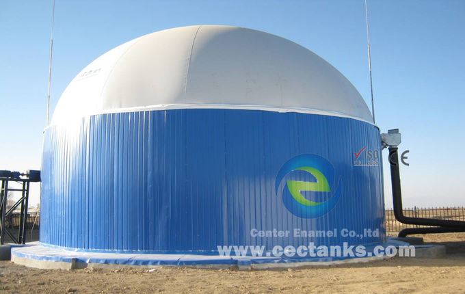 Септический бак / резервуар для хранения биогаза с эмалированной двойной мембраной с крышей 6,0 Мох 2