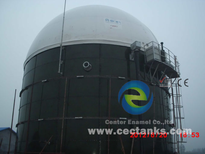Септический бак / резервуар для хранения биогаза с эмалированной двойной мембраной с крышей 6,0 Мох 1
