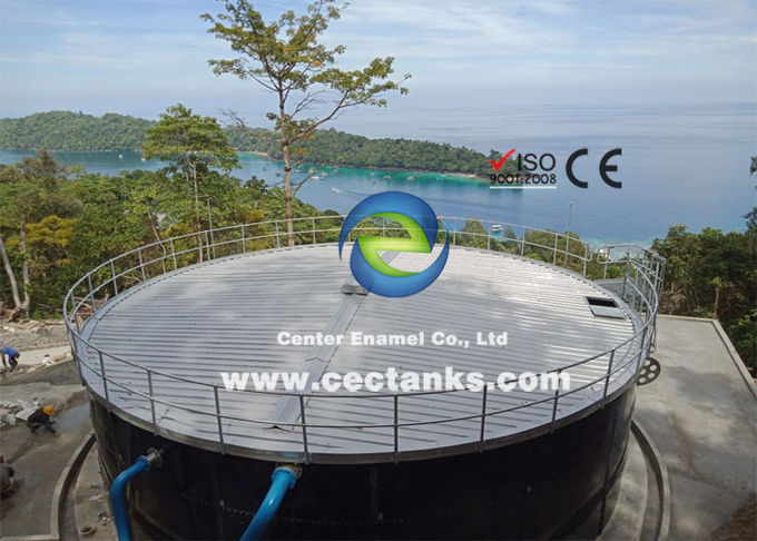 Стеклянные слитые стальные резервуары для хранения жидкости Силосы контейнеры для биогаза 0