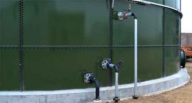 Стеклянные эмалированные стальные резервуары для хранения сточных вод / 100 000 галлонный резервуар для воды 0