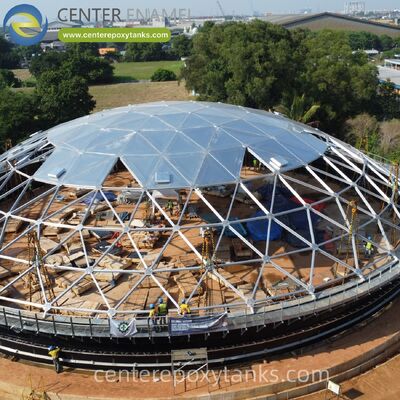 Алюминиевая крыша купола для сварных резервуаров для хранения нефти из нержавеющей стали: резко снижает потерю продукции и обеспечивает безобслуживание для крупномасштабного хранения