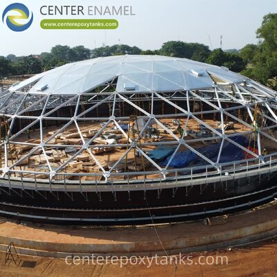 Алюминиевая крыша купола для сварных резервуаров для дизельного топлива из нержавеющей стали: минимизирует испарение топлива и предотвращает разрушение стабильности топлива дождевой водой