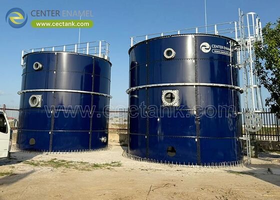 Стеклянные слитые стальные резервуары для хранения жидкости Силосы контейнеры для биогаза