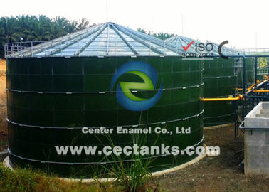 Темно-зеленое стекло Сплавленные стальные резервуары для биогазового переваривателя, CSTR, AF с хранилищем биогазового держателя