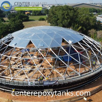 Внешняя плавающая крыша для сварных стальных резервуаров для хранения отработанного масла: помогает сдерживать вредные испарения и запахи, а также ограничивает испарение