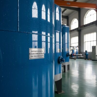 Твердость 6,0 Стальные резервуары, покрытые эмалью по Моосу, со стеклом, сплавленным со стальной поверхностью, обеспечивающей долгосрочную долговечность и безопасность