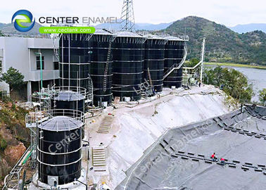 40000 галлонов стекла, расплавленного в сталь, резервуары для хранения сточных вод для промышленной очистной станции