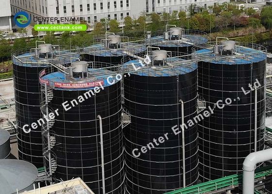 2.4M * 1.2M Резервуар для хранения биогаза с двойной мембранной крышей или эмалированной крышей