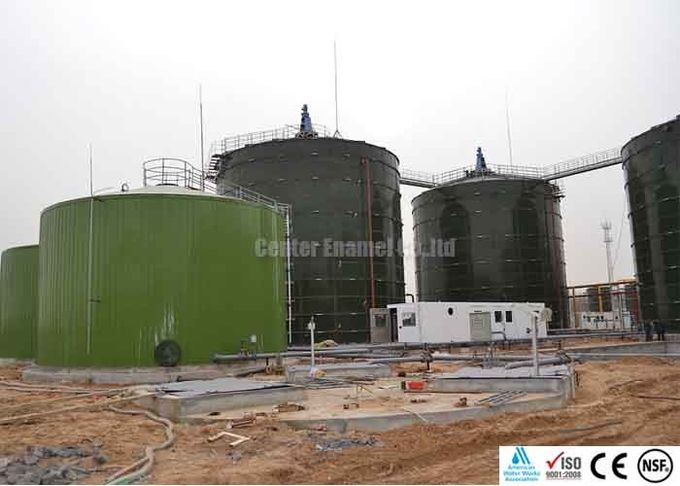 6.0Твердость Моха Стеклоплавленные стальные резервуары для хранения биогаза для производства куриного навоза 2